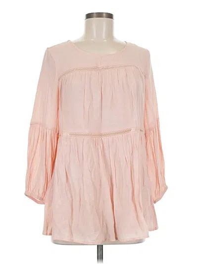 Pre-owned Cato 3/4 Sleeve Blouse In Pink