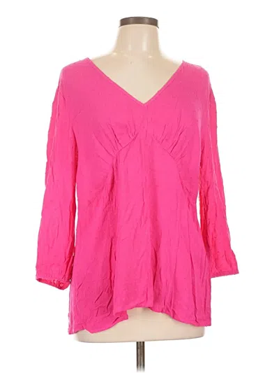 Pre-owned Cato 3/4 Sleeve Blouse In Pink