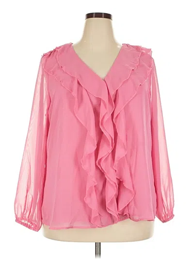 Cato 3/4 Sleeve Blouse In Pink