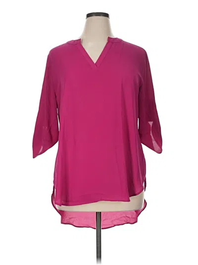 Pre-owned Cato 3/4 Sleeve Blouse In Pink