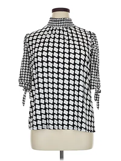 Pre-owned Cato 3/4 Sleeve Blouse In Silver