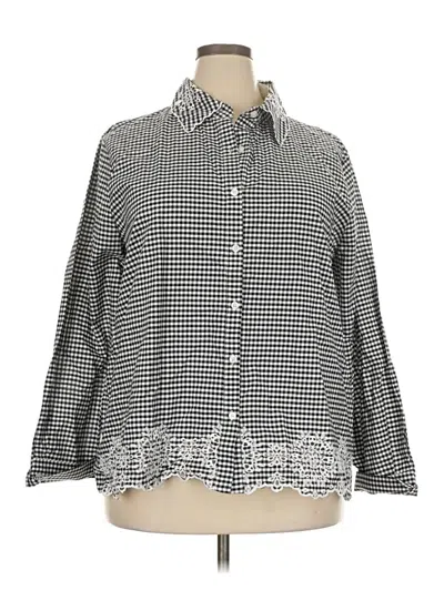 Pre-owned Cato 3/4 Sleeve Blouse In Silver