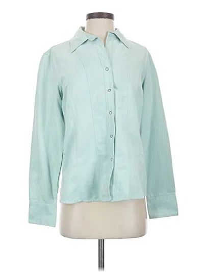 Pre-owned Cato 3/4 Sleeve Blouse In Teal