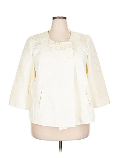 Pre-owned Cato 3/4 Sleeve Blouse In White