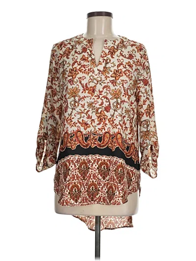 Pre-owned Cato 3/4 Sleeve Blouse In White