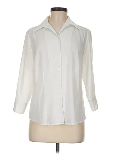 Pre-owned Cato 3/4 Sleeve Blouse In White