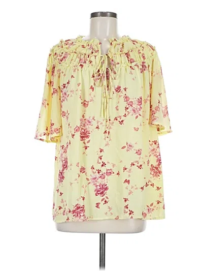 Pre-owned Cato 3/4 Sleeve Blouse In Yellow