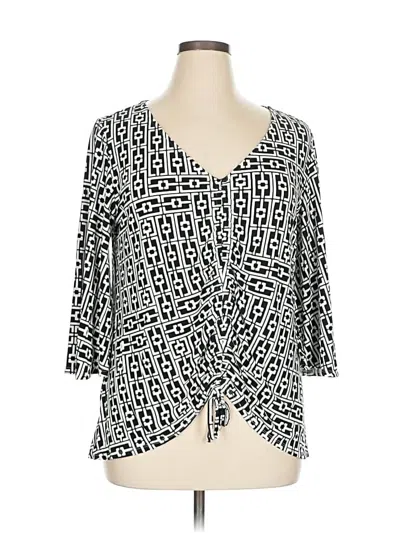 Pre-owned Cato 3/4 Sleeve T-shirt In Silver