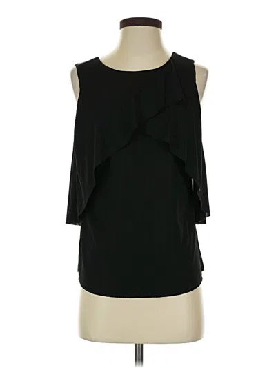 Pre-owned Cato 3/4 Sleeve Top Black Cold Shoulder Neckline Tops