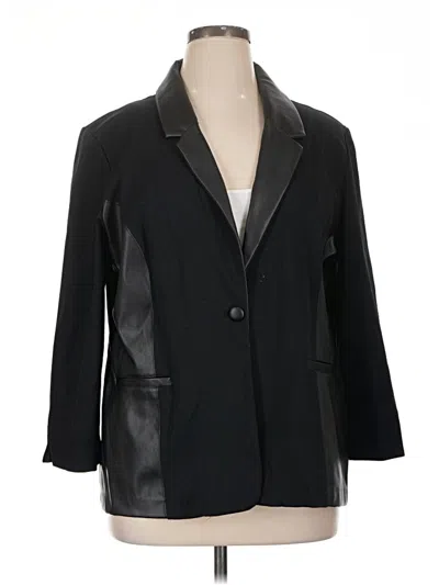 Pre-owned Cato 3/4 Sleeve Top Black Square Neckline Tops