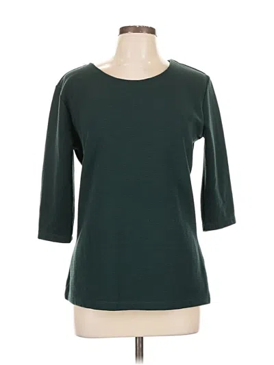 Pre-owned Cato 3/4 Sleeve Top Green Boatneck Tops