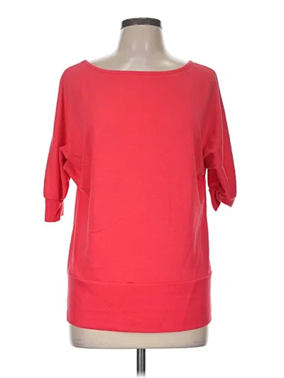Pre-owned Cato 3/4 Sleeve Top Red Boatneck Tops