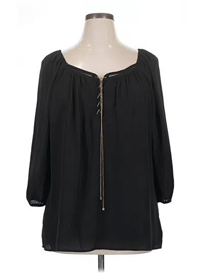 Pre-owned Cato 3/4 Sleeve T-shirt In Black