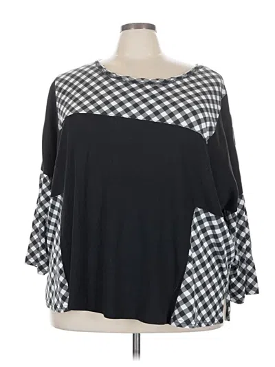 Pre-owned Cato 3/4 Sleeve T-shirt In Black