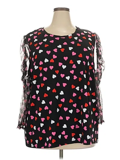 Pre-owned Cato 3/4 Sleeve T-shirt In Black