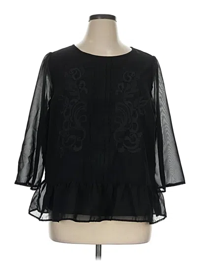 Pre-owned Cato 3/4 Sleeve T-shirt In Black