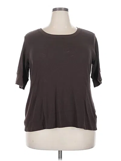 Pre-owned Cato 3/4 Sleeve T-shirt In Brown