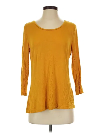 Pre-owned Cato 3/4 Sleeve T-shirt In Gold
