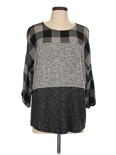 Pre-owned Cato 3/4 Sleeve T-shirt In Gray