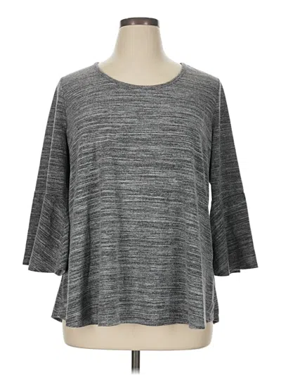 Pre-owned Cato 3/4 Sleeve T-shirt In Gray