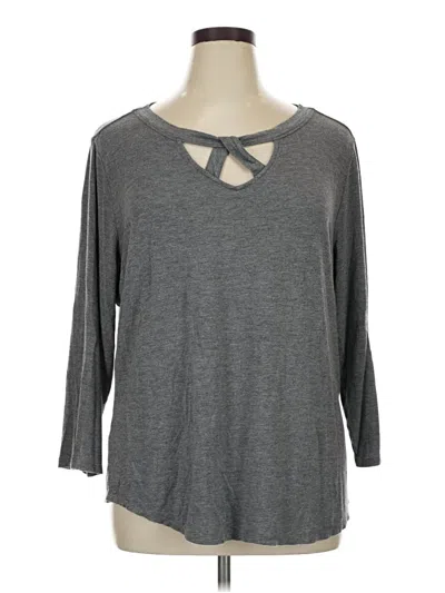 Pre-owned Cato 3/4 Sleeve T-shirt In Gray