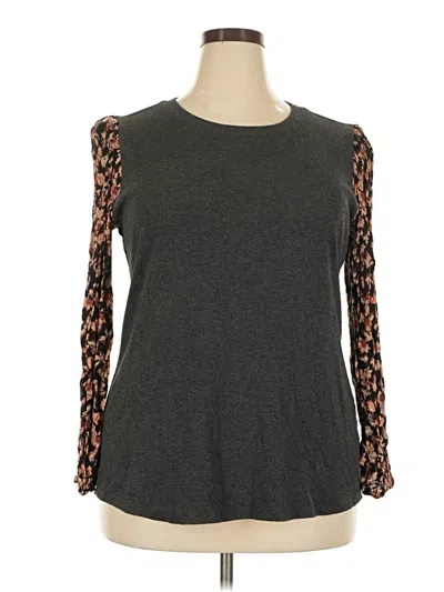 Pre-owned Cato 3/4 Sleeve T-shirt In Gray