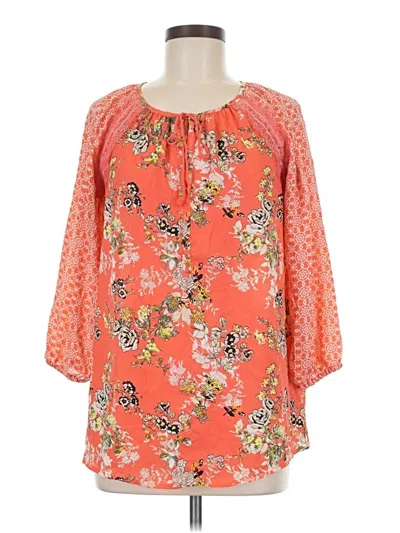 Pre-owned Cato 3/4 Sleeve T-shirt In Orange