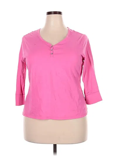 Pre-owned Cato 3/4 Sleeve T-shirt In Pink