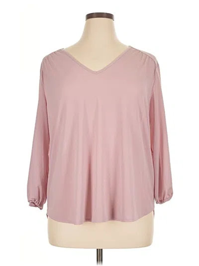 Pre-owned Cato 3/4 Sleeve T-shirt In Pink