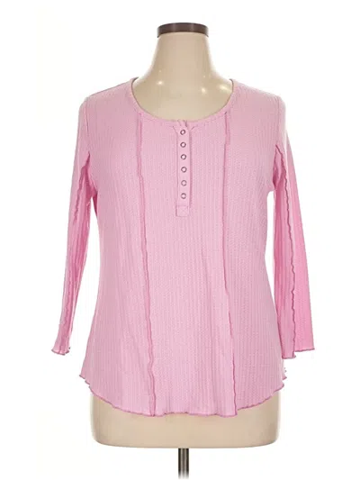 Pre-owned Cato 3/4 Sleeve T-shirt In Pink