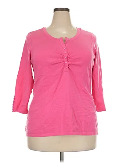 Pre-owned Cato 3/4 Sleeve T-shirt In Pink