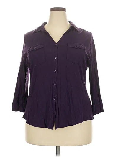 Pre-owned Cato 3/4 Sleeve T-shirt In Purple