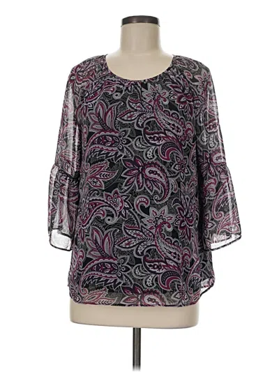 Pre-owned Cato 3/4 Sleeve T-shirt In Purple