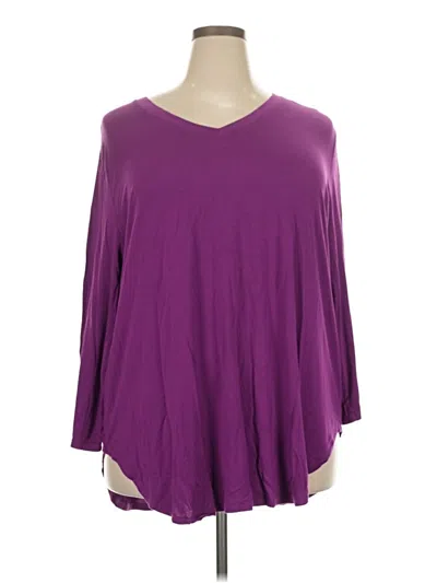 Pre-owned Cato 3/4 Sleeve T-shirt In Purple