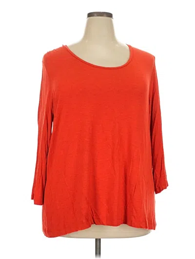 Pre-owned Cato 3/4 Sleeve T-shirt In Red