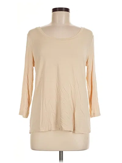 Pre-owned Cato 3/4 Sleeve T-shirt In Tan