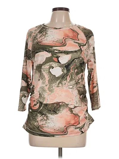 Pre-owned Cato 3/4 Sleeve T-shirt In Tan