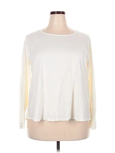 Pre-owned Cato 3/4 Sleeve T-shirt In White