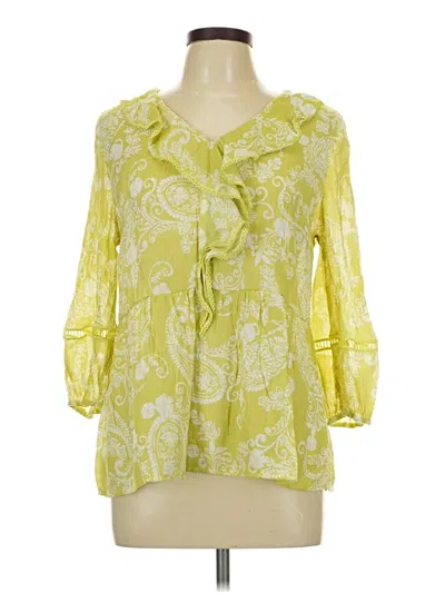 Pre-owned Cato 3/4 Sleeve T-shirt In Yellow