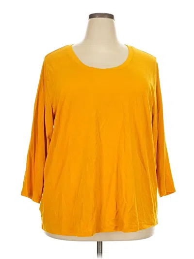 Pre-owned Cato 3/4 Sleeve T-shirt In Yellow