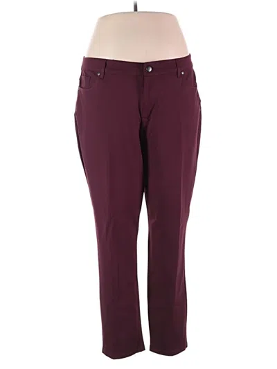 Pre-owned Cato Active Pants In Burgundy