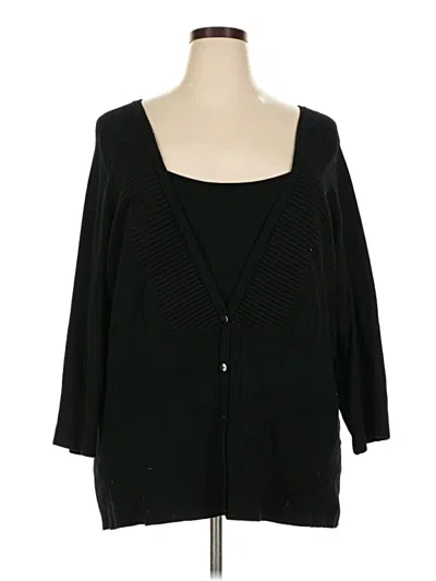 Pre-owned Cato Cardigan Sweater In Black