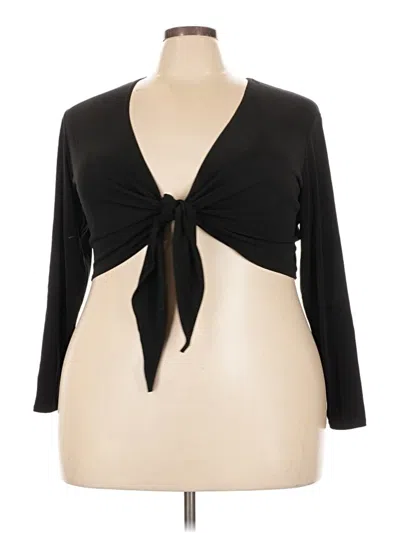 Pre-owned Cato Cardigan Sweater In Black
