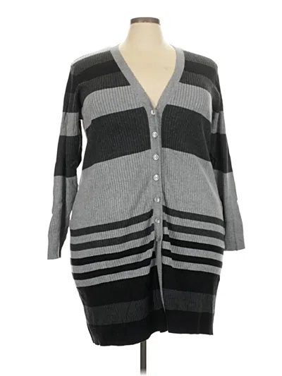Pre-owned Cato Cardigan Sweater In Gray