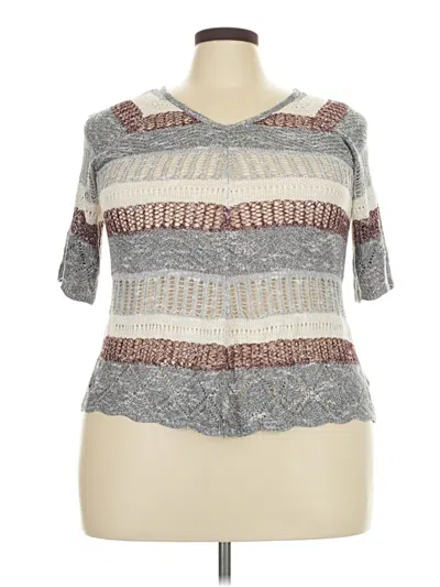 Pre-owned Cato Cardigan Sweater In Gray