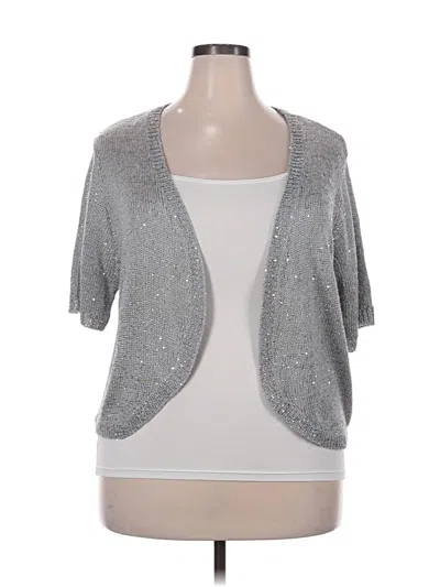 Pre-owned Cato Cardigan Sweater In Silver