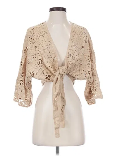Pre-owned Cato Cardigan Sweater In Tan