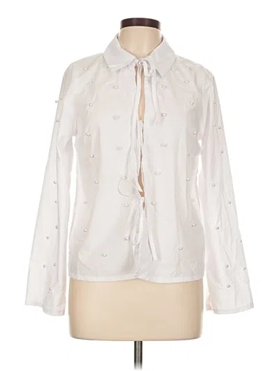 Pre-owned Cato Cardigan Sweater In White