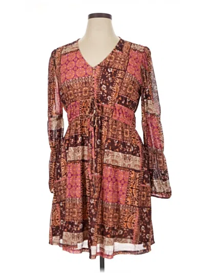 Pre-owned Cato Casual Dress In Brown