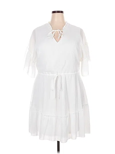Pre-owned Cato Casual Dress In White